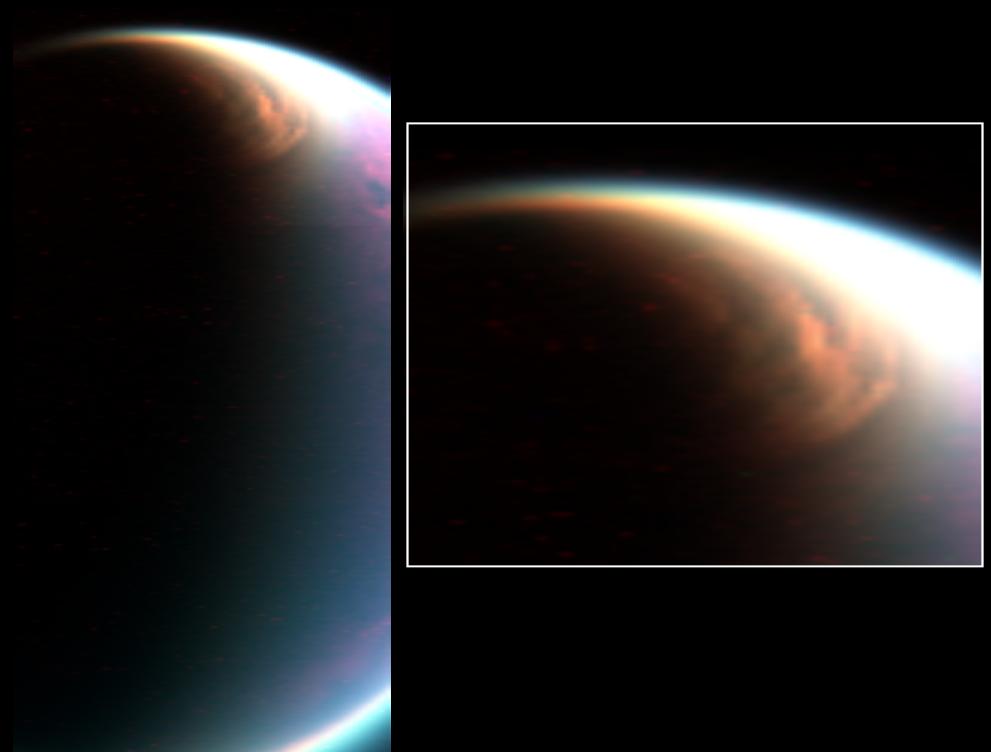 Surprise! Methane Ice Cloud Floats High Above Saturn's Moon Titan